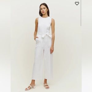 Reformation Naomi Linen Jumpsuit White Size 4. Worn once!